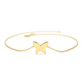14K Gold Trendy Gold Butterfly Bracelet by Orlina Fine