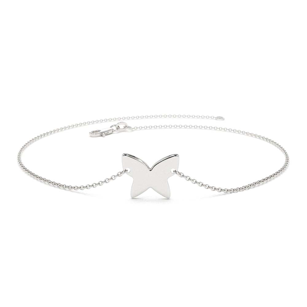 14K Gold Trendy Gold Butterfly Bracelet - view 3