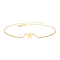 14K Gold Lucky Star Charm Bracelet by Orlina Fine