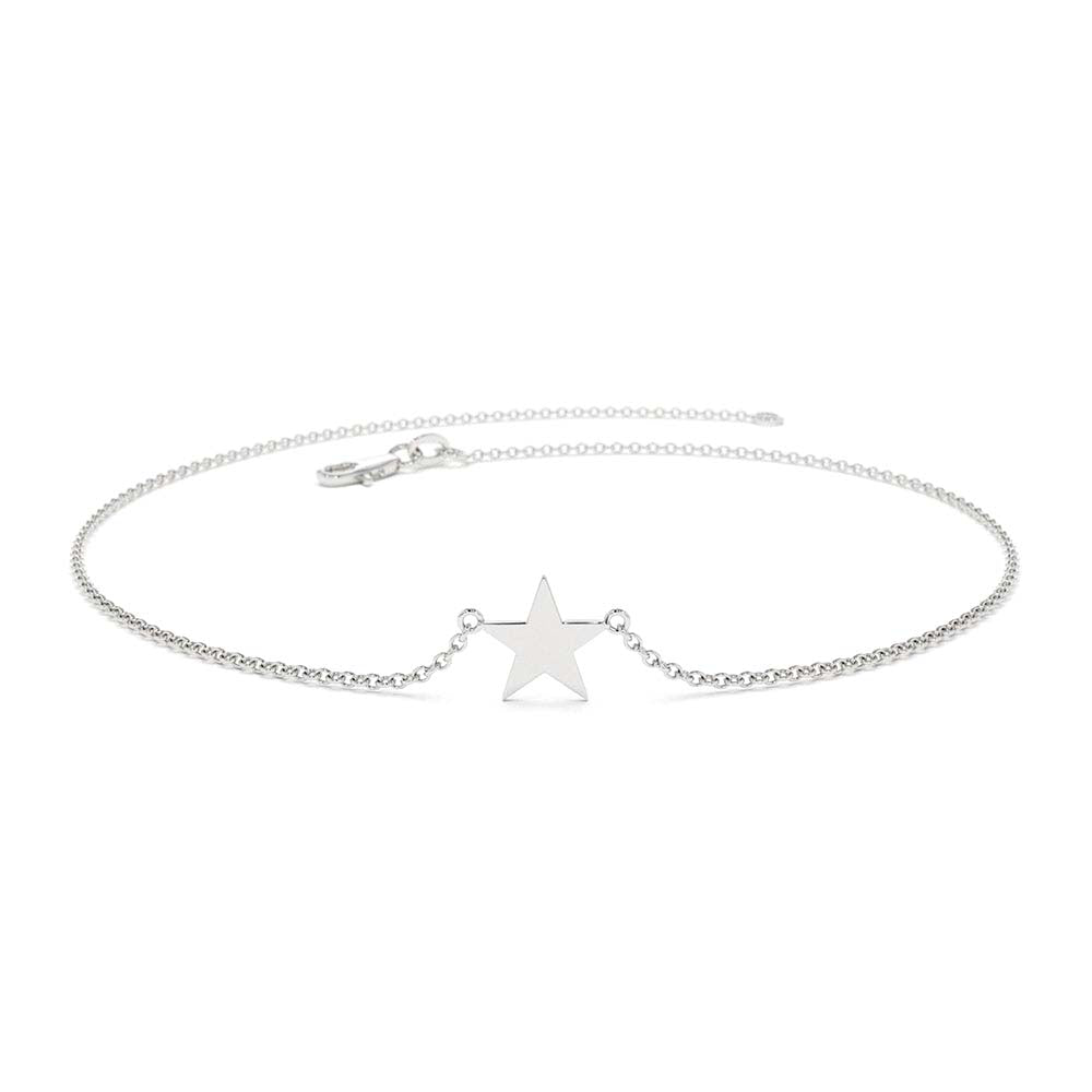 14K Gold Lucky Star Charm Bracelet - view 3