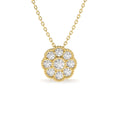 14K Floral Diamond Pendant by Orlina Fine