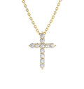 14K Diamond Cross Necklace by Orlina Fine