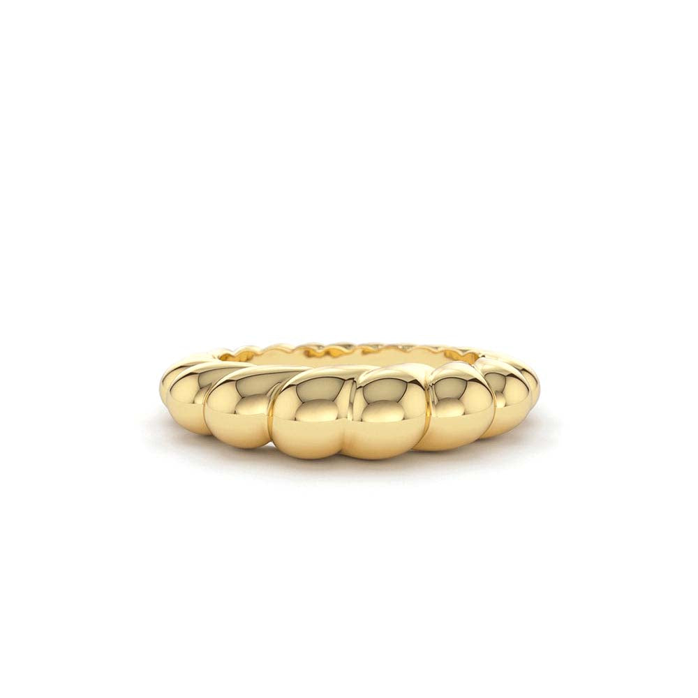 14K Chunky Twisted Dome Ring by Orlina Fine