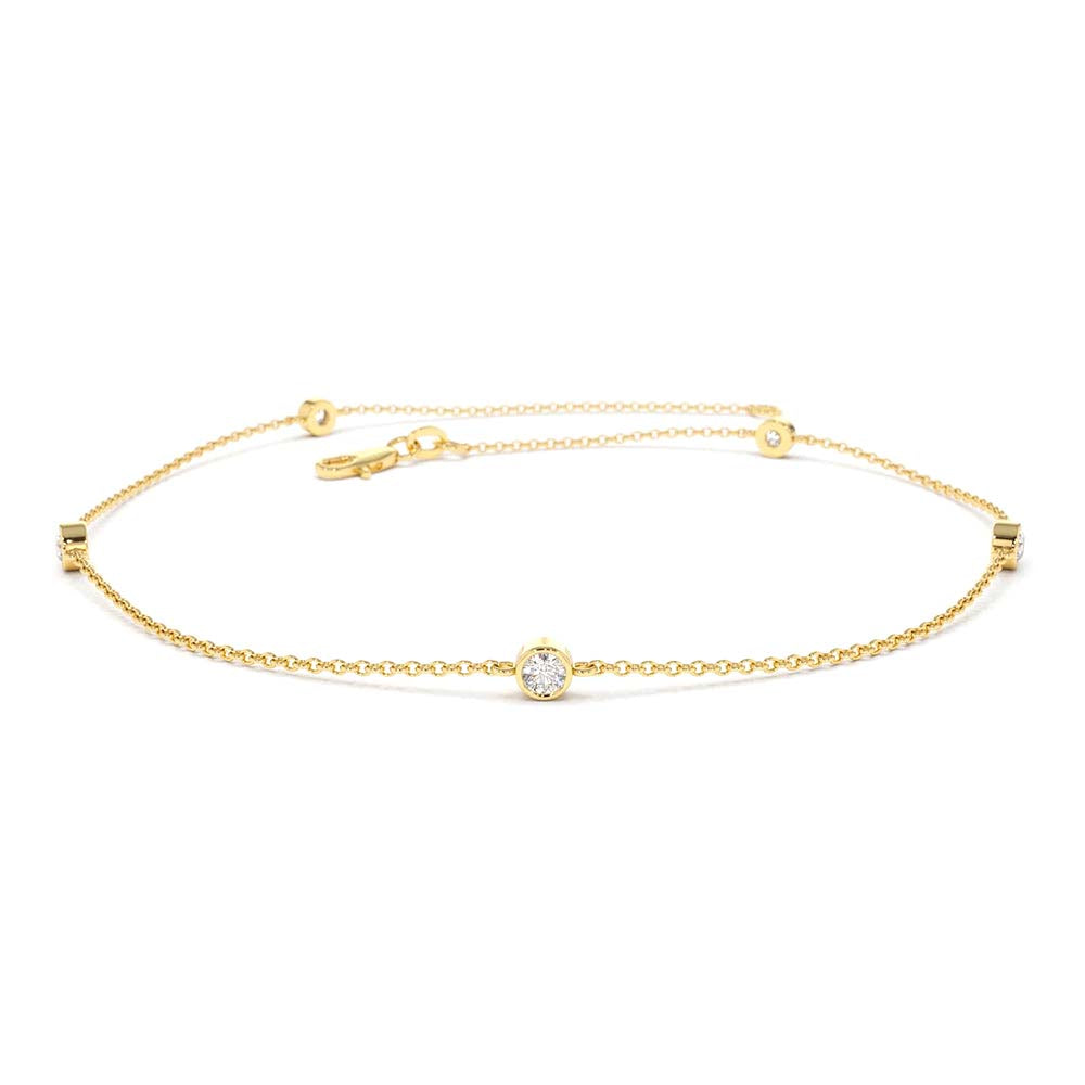 14K Diamond by The Yard Solitaire Bracelet by Orlina Fine