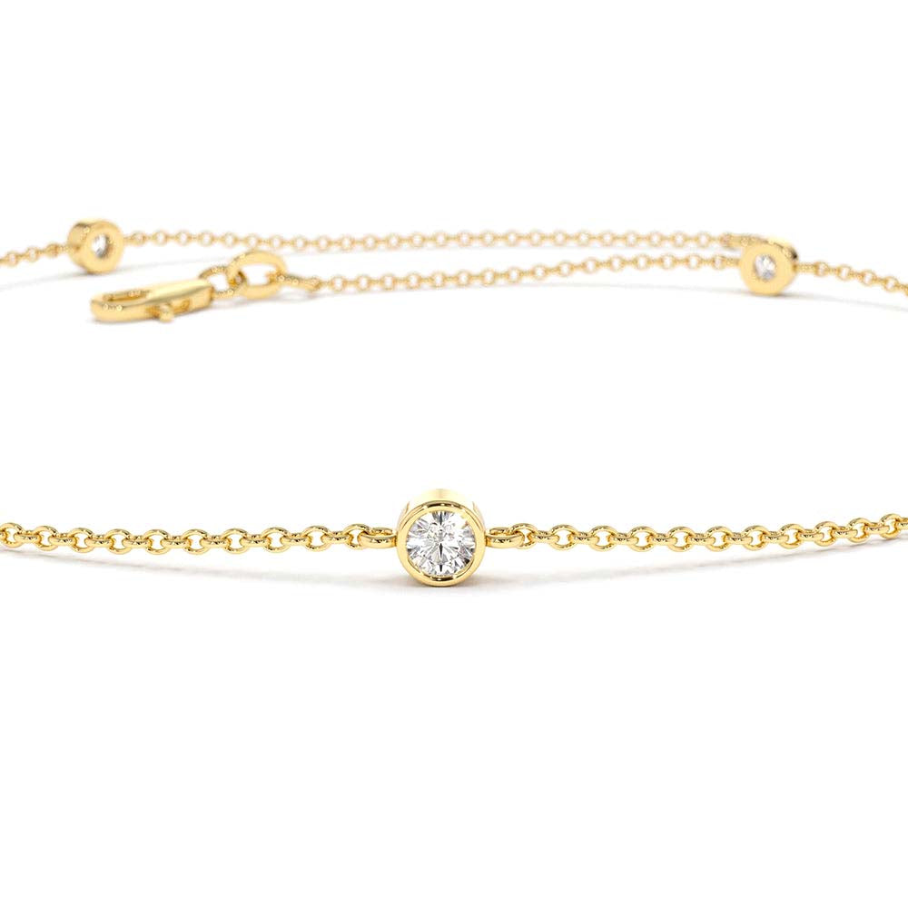 14K Diamond by The Yard Solitaire Bracelet - view 4