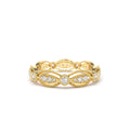 14K Vintage Art Deco Diamond Eternity Wedding Ring by Orlina Fine