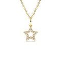 14K Super Star Diamond Layering Necklace by Orlina Fine