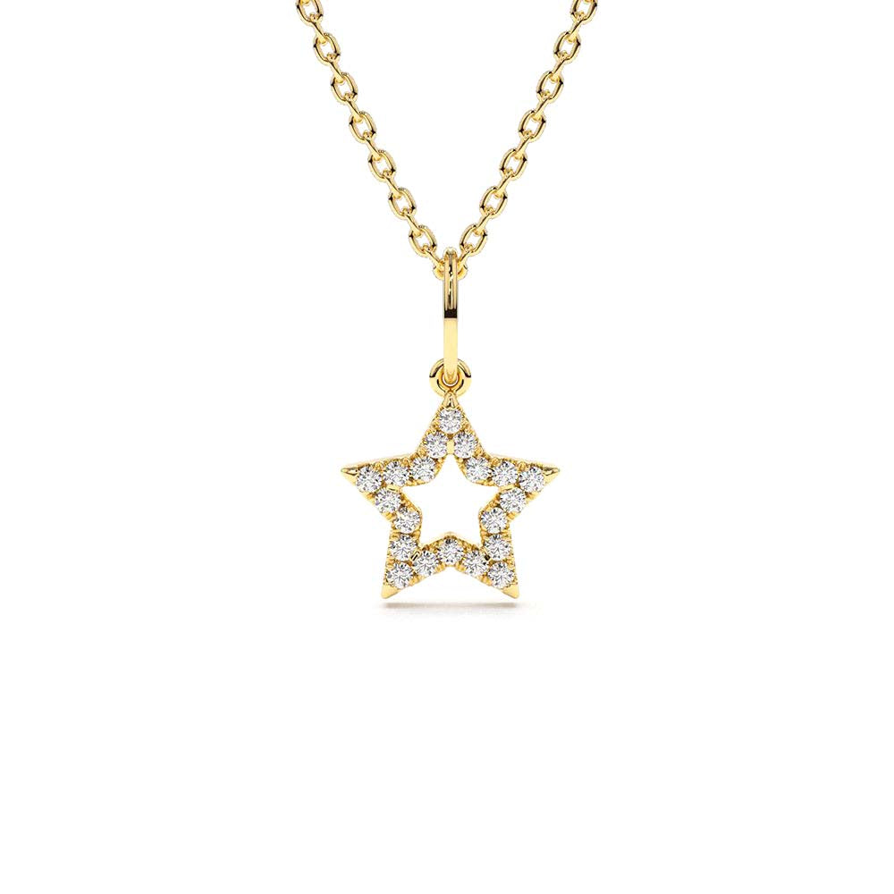 14K Super Star Diamond Layering Necklace by Orlina Fine