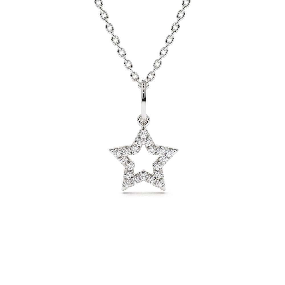 14K Super Star Diamond Layering Necklace - view 3