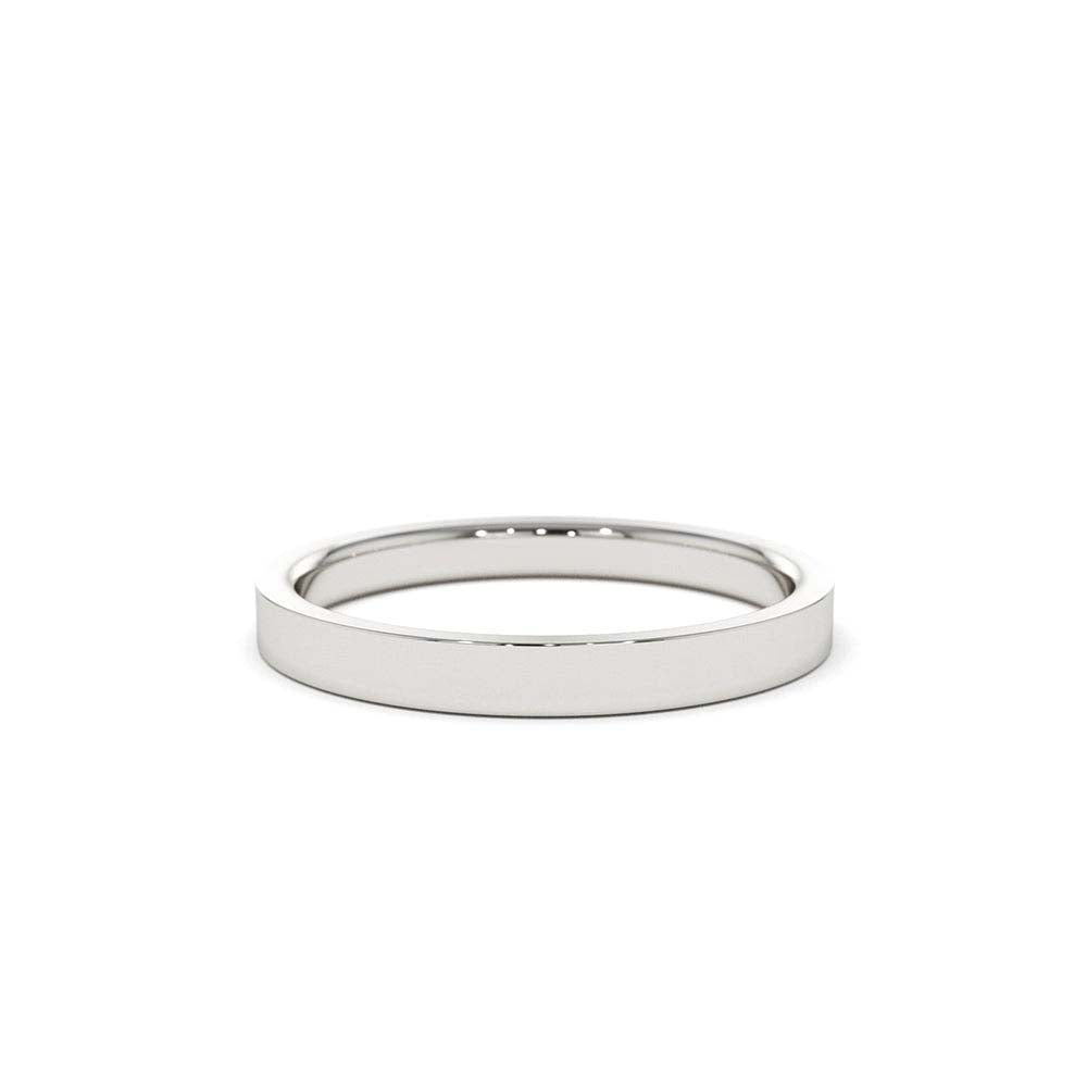 14K Flat 2MM wedding band - view 3