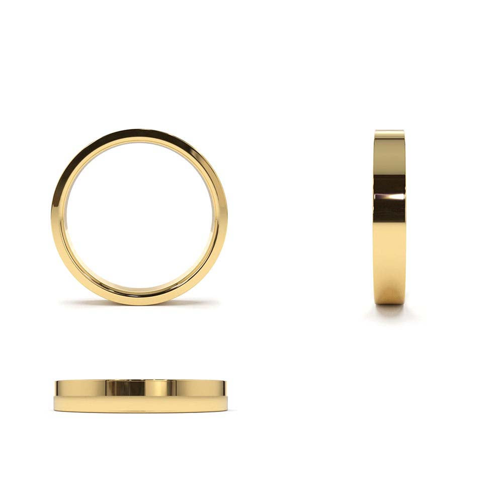 Platinum 3MM Flat Wedding Band - view 5