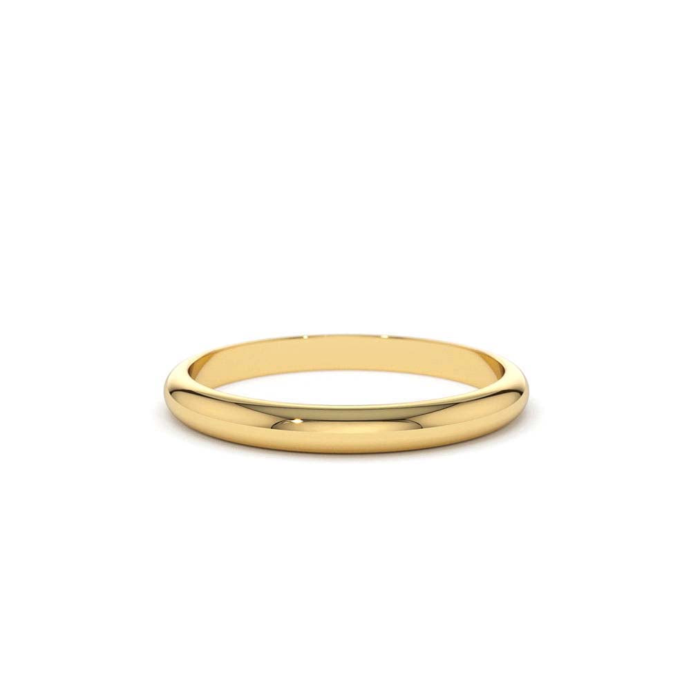 Platinum 2MM Dome Wedding Band by Orlina Fine