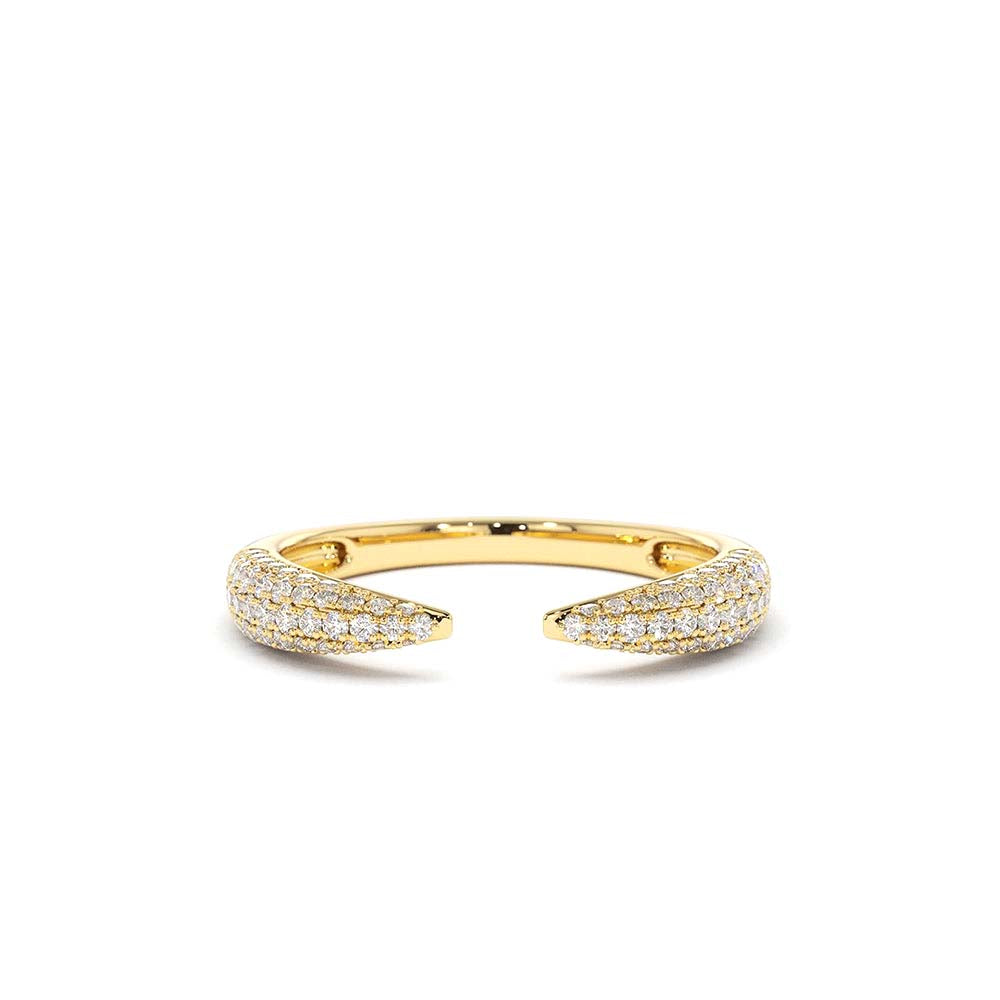 14K Diamond Claw Ring by Orlina Fine