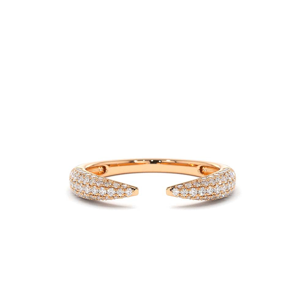 14K Diamond Claw Ring - view 2
