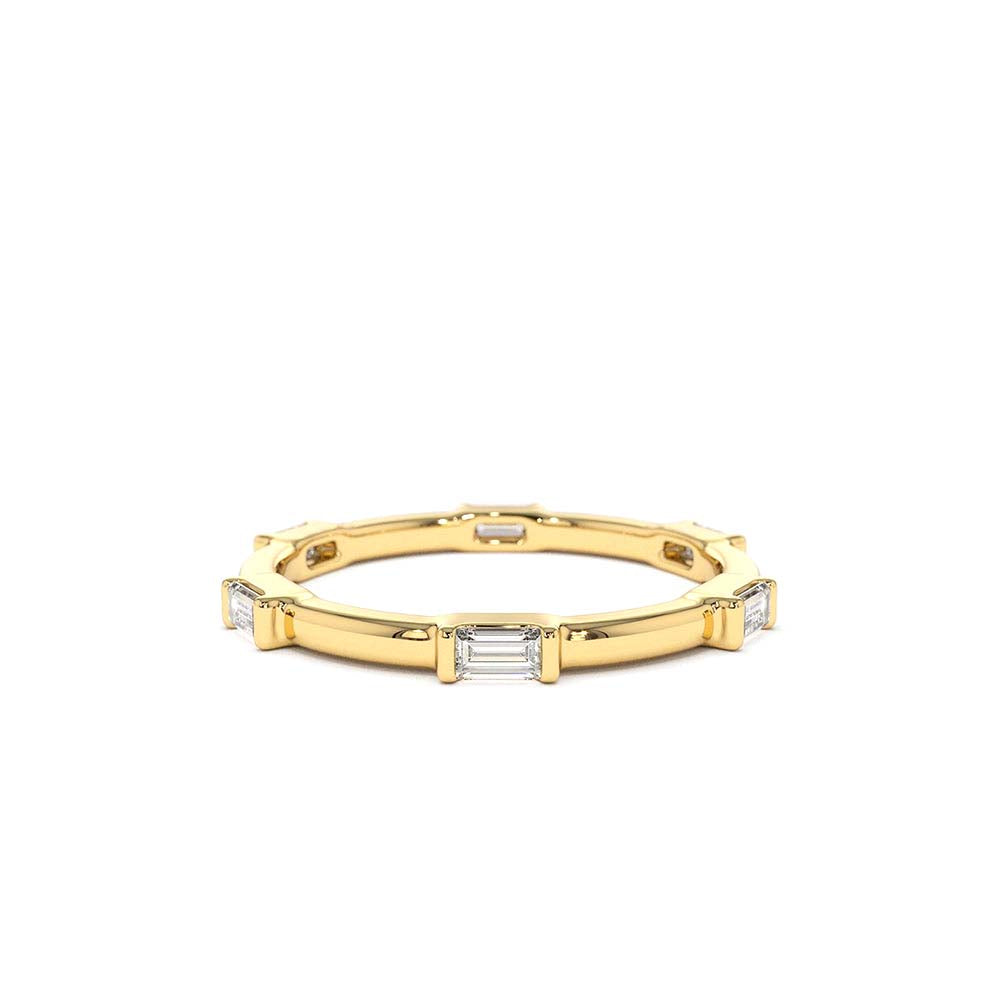 14K Stackable Baguette Diamond Eternity Ring by Orlina Fine