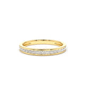 14K Channel Setting Princess Cut Half Eternity Diamond Ring by Orlina Fine