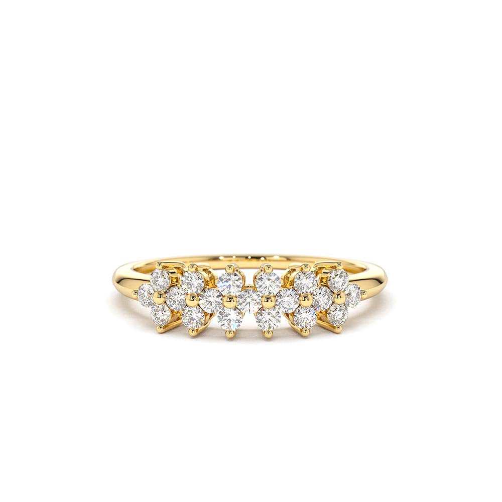 14K Diamond Cluster Anniversary Ring by Orlina Fine