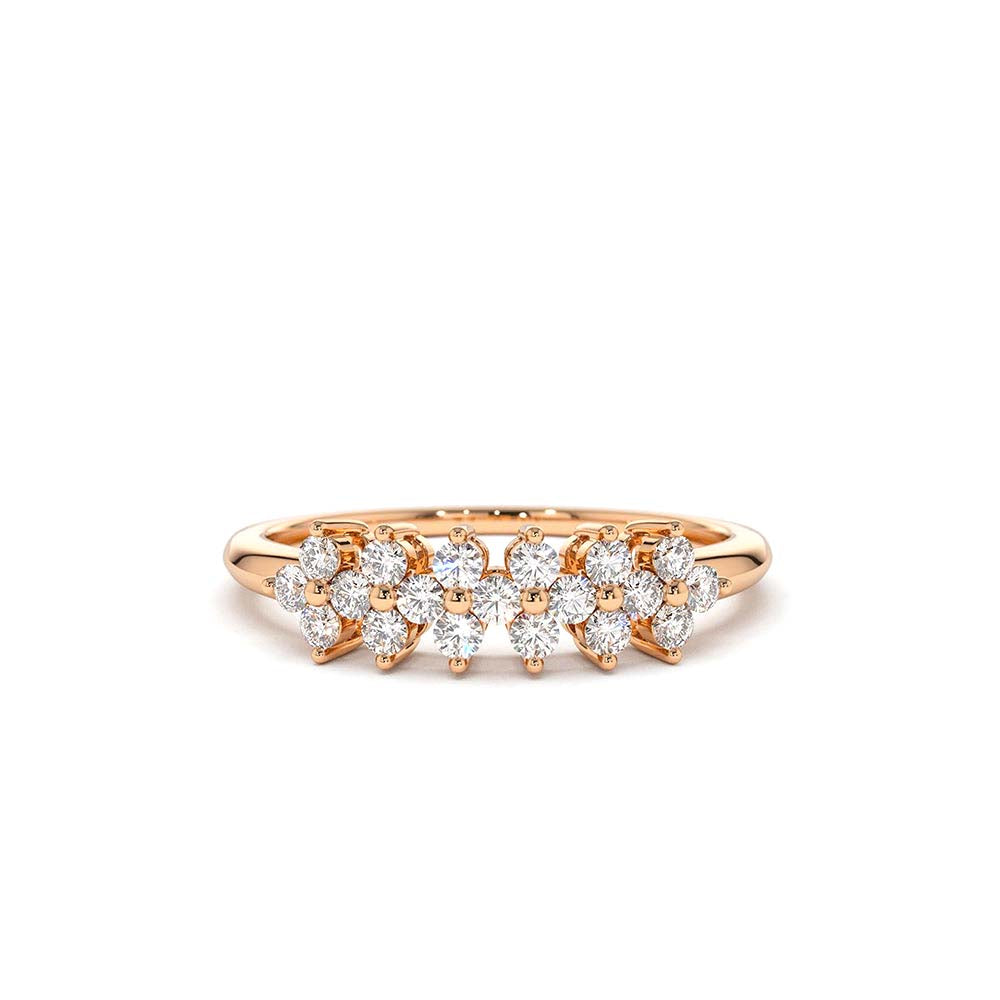 14K Diamond Cluster Anniversary Ring - view 2
