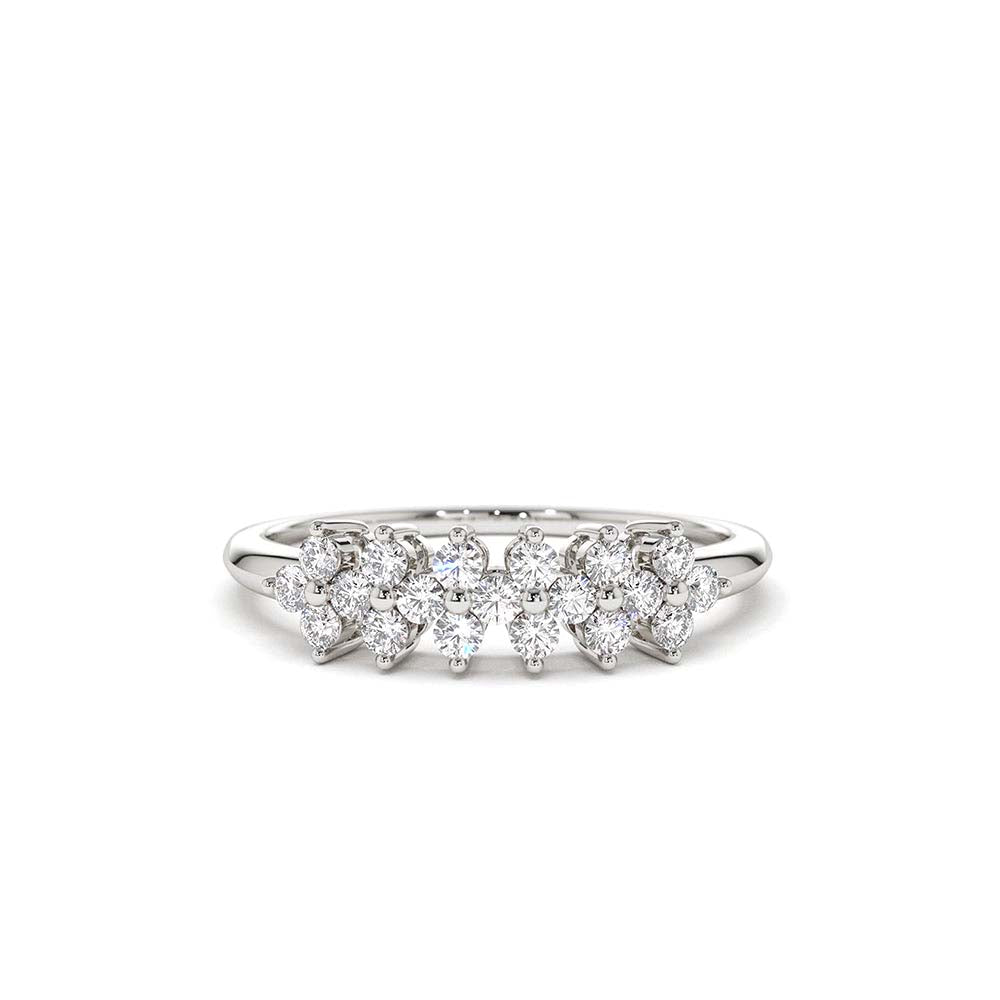 14K Diamond Cluster Anniversary Ring - view 3