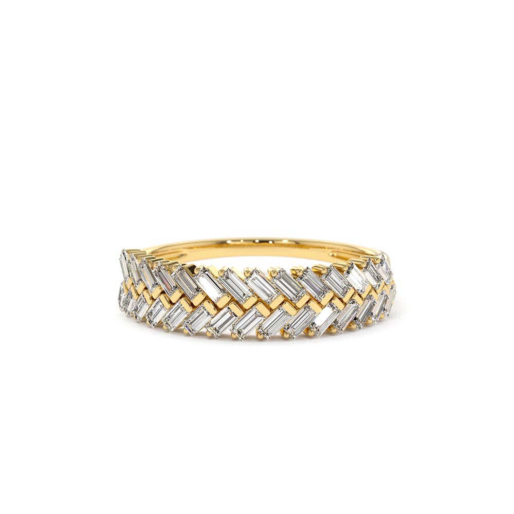 14K Step Baguette Diamond Ring by Orlina Fine