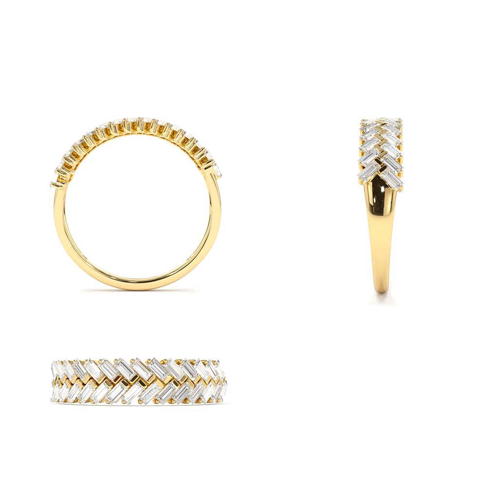 14K Step Baguette Diamond Ring - view 5