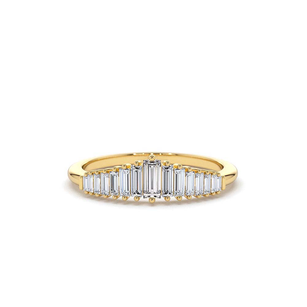 14K Baguette Diamond Tiara Ring by Orlina Fine