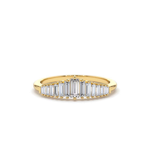 14K Baguette Diamond Tiara Ring by Orlina Fine