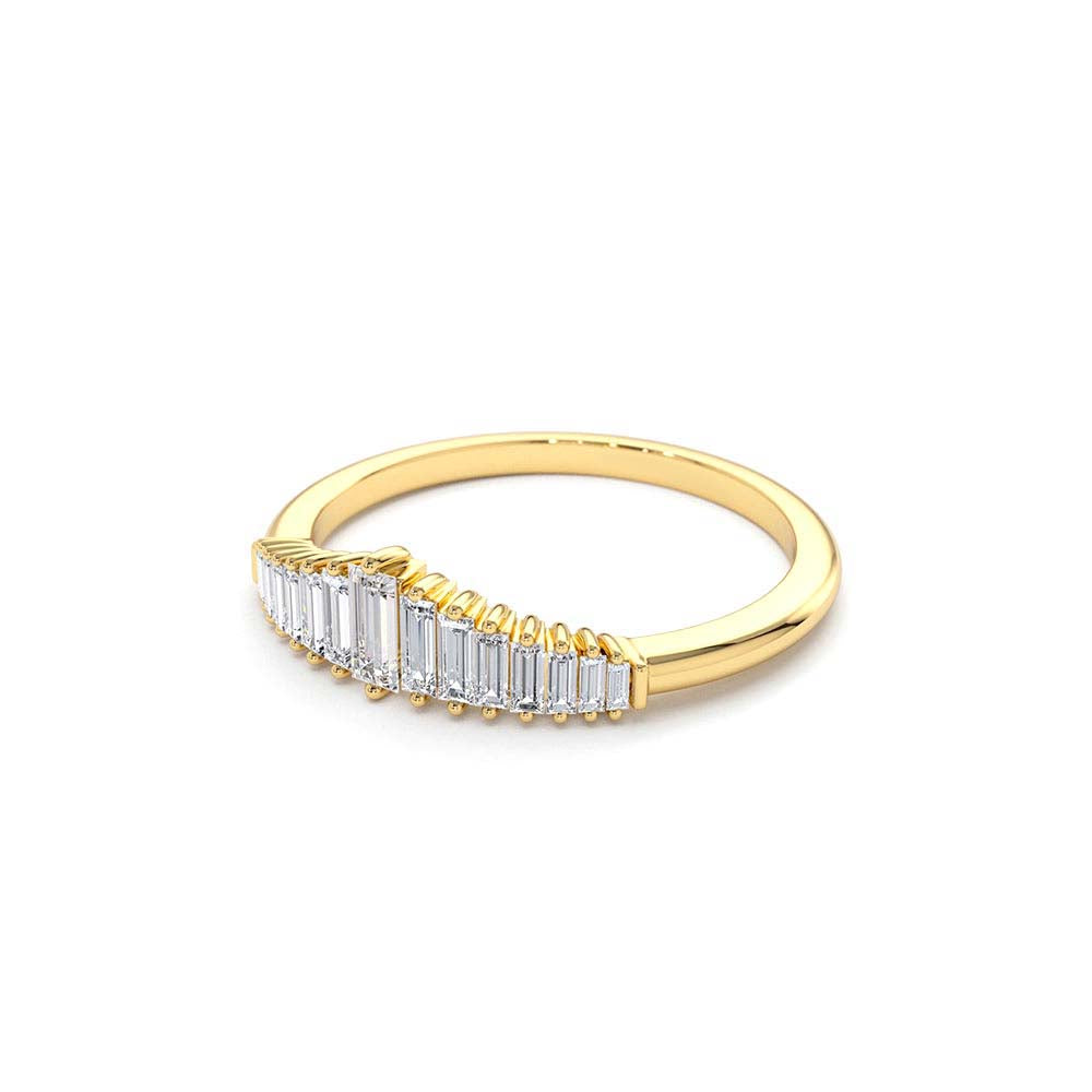 14K Baguette Diamond Tiara Ring - view 4