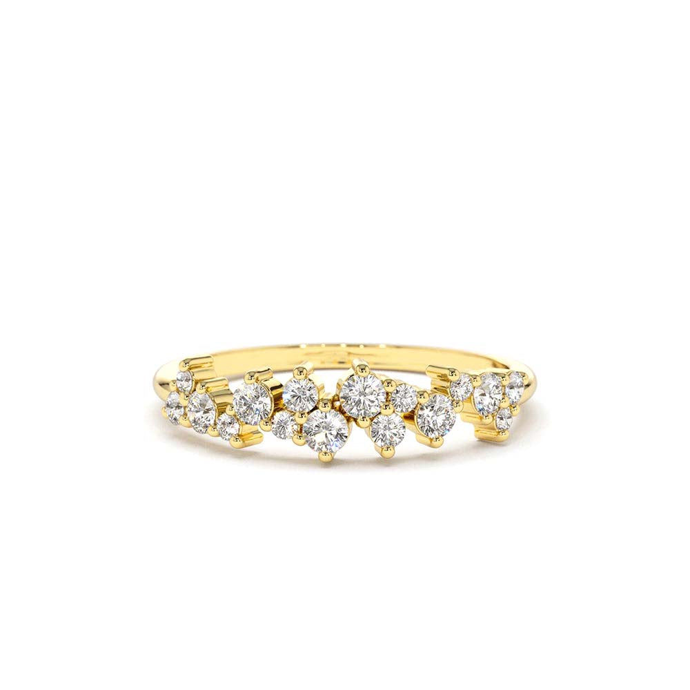 14K Diamond Statement Cluster Ring by Orlina Fine
