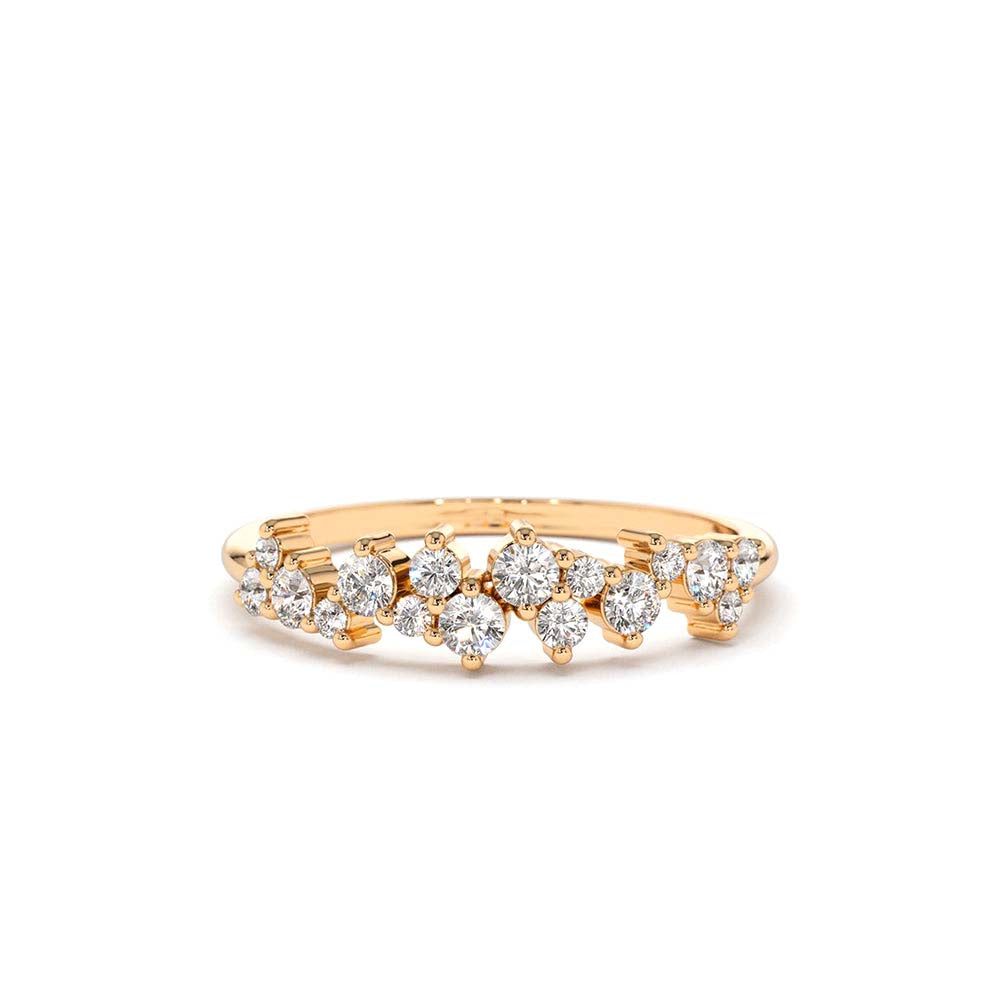 14K Diamond Statement Cluster Ring - view 2