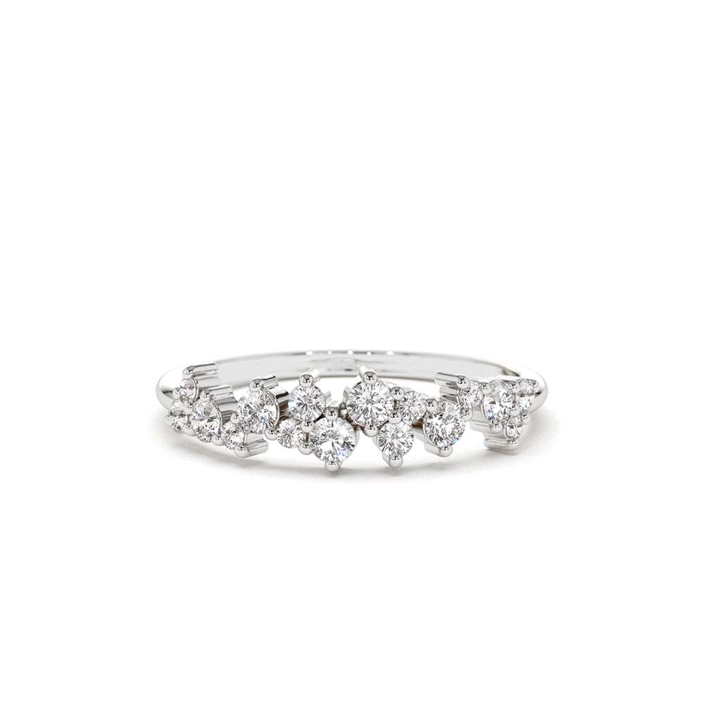 14K Diamond Statement Cluster Ring - view 3