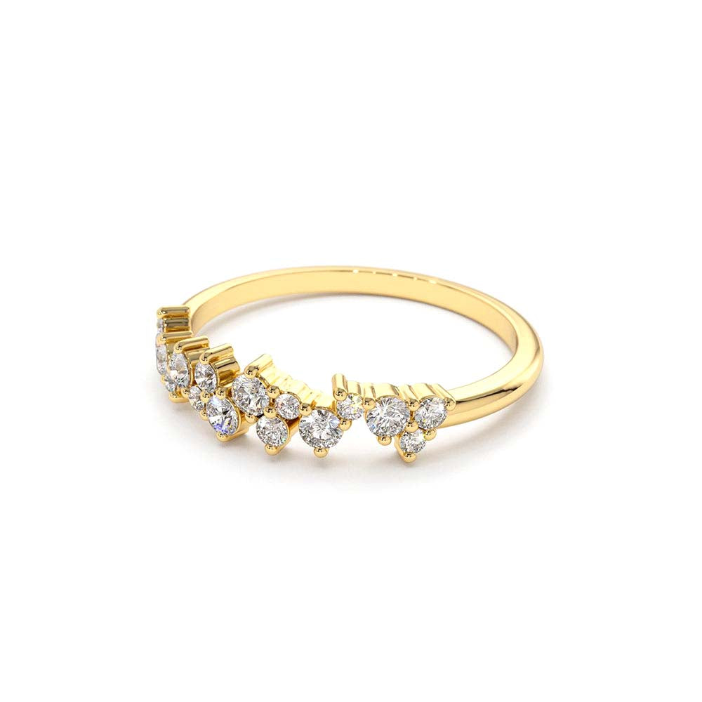 14K Diamond Statement Cluster Ring - view 4