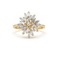 14K Ballerina Baguette Diamond Cluster Ring by Orlina Fine
