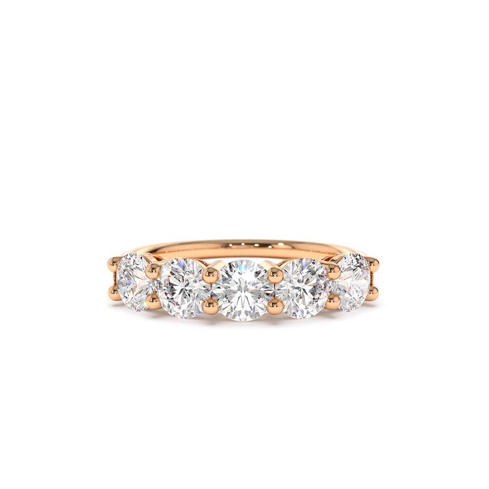 14K Five Stone 1ctw Wire Basket Diamond Ring - view 2