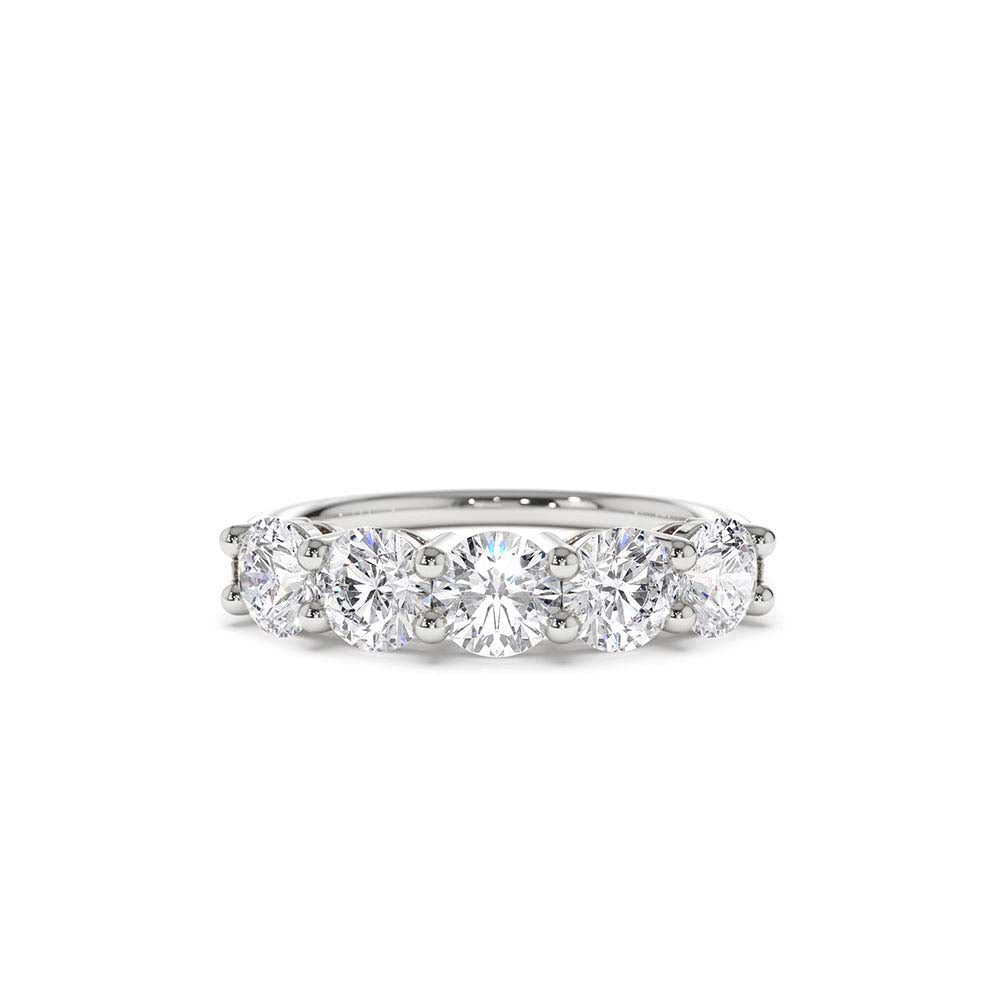 14K Five Stone 1ctw Wire Basket Diamond Ring - view 3
