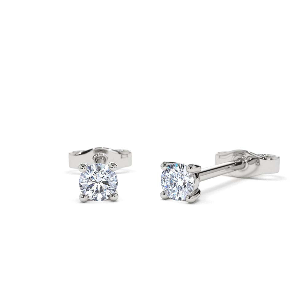 14K Prong Setting Round Diamond Studs - view 3