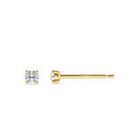 14K Prong Setting Round Diamond Studs - view 4
