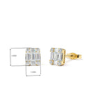 1.50 CTW 14K Martini Setting Round Lab Grown Diamond Studs - view 2