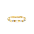 14K Bar Setting Baguette Diamond Eternity Ring by Orlina Fine