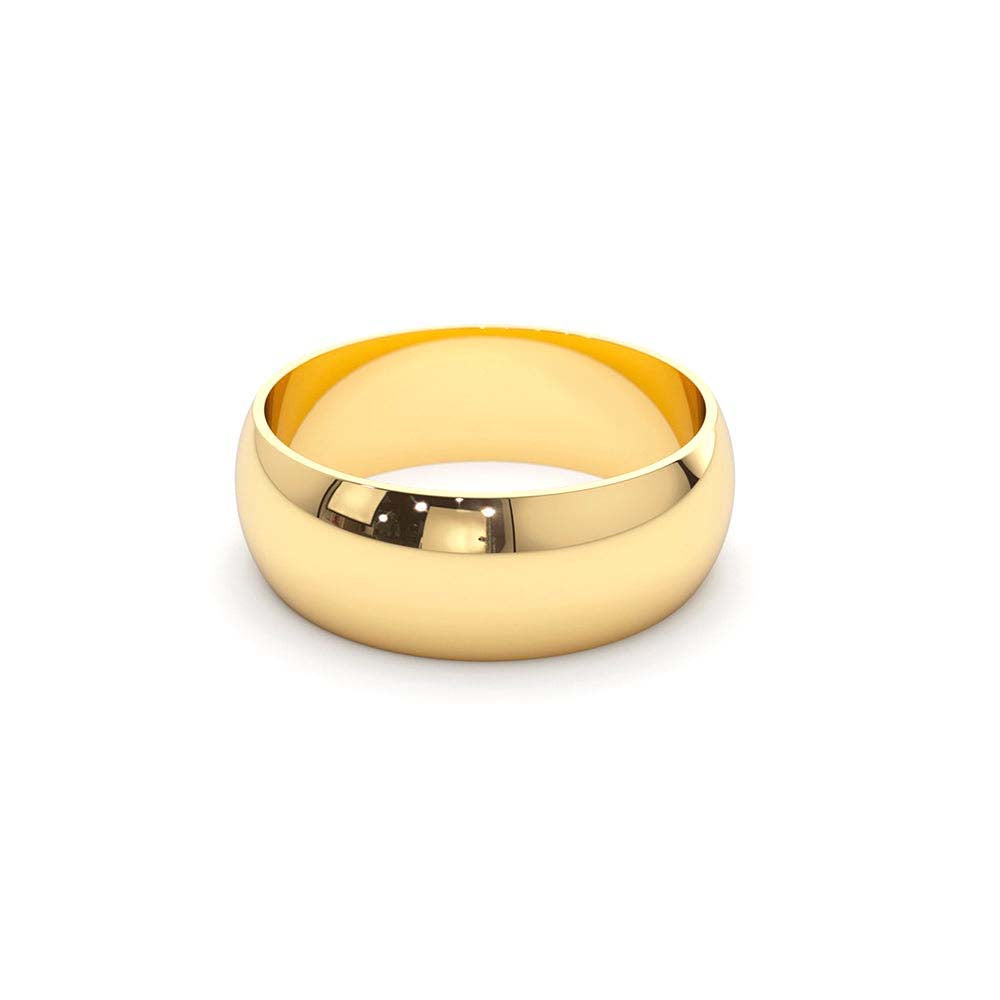 14K Classic 6MM Dome Wedding Ring - view 4