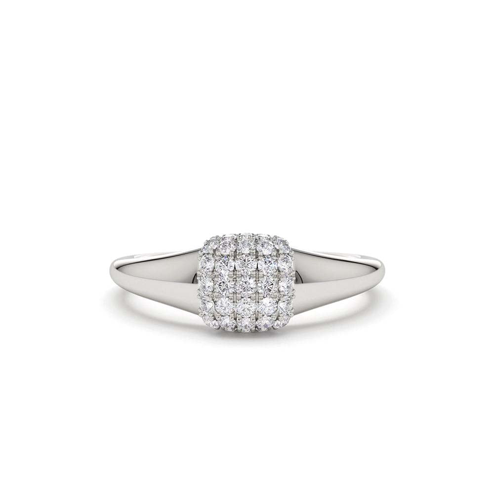 14K Pave Diamond Pinky Ring - view 3