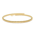 14K 2.5MM Beaded Bracelet by Orlina Fine