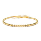 14K 2.5MM Beaded Bracelet by Orlina Fine