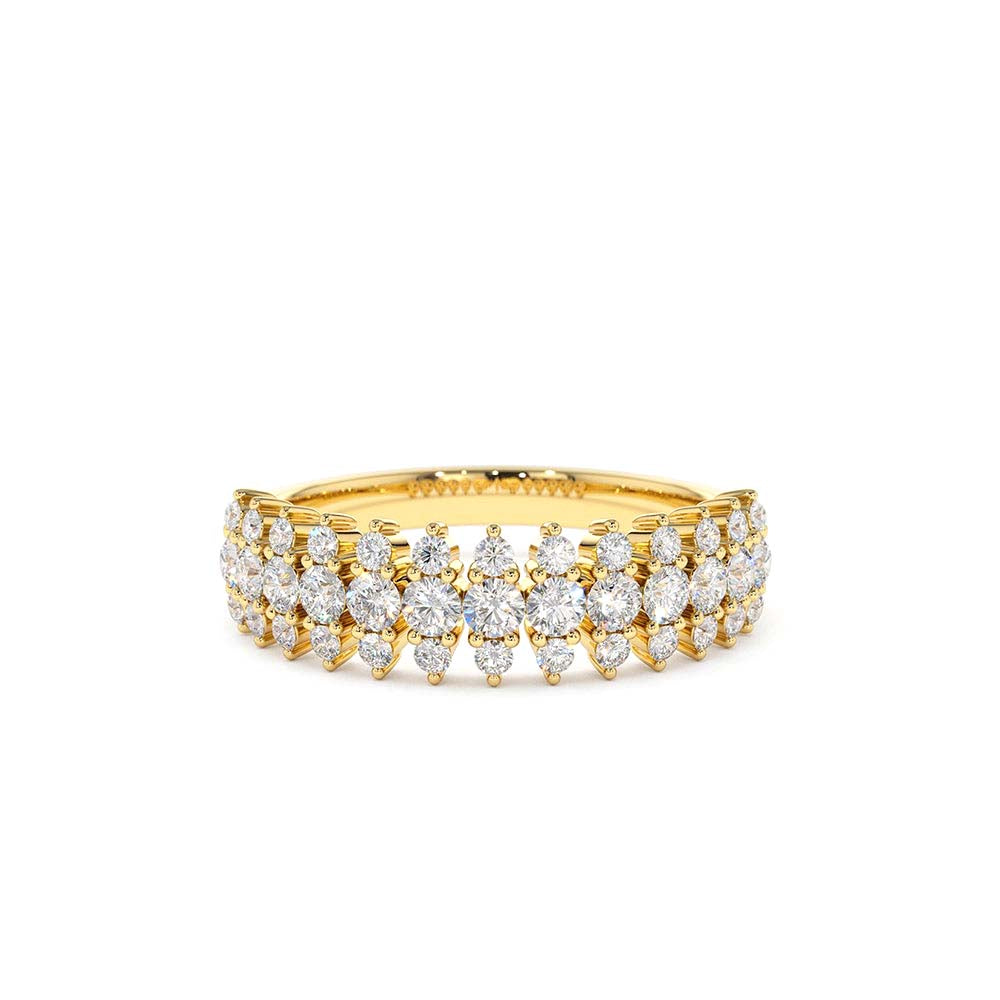 14K Half Eternity Round Diamond Spike Ring by Orlina Fine