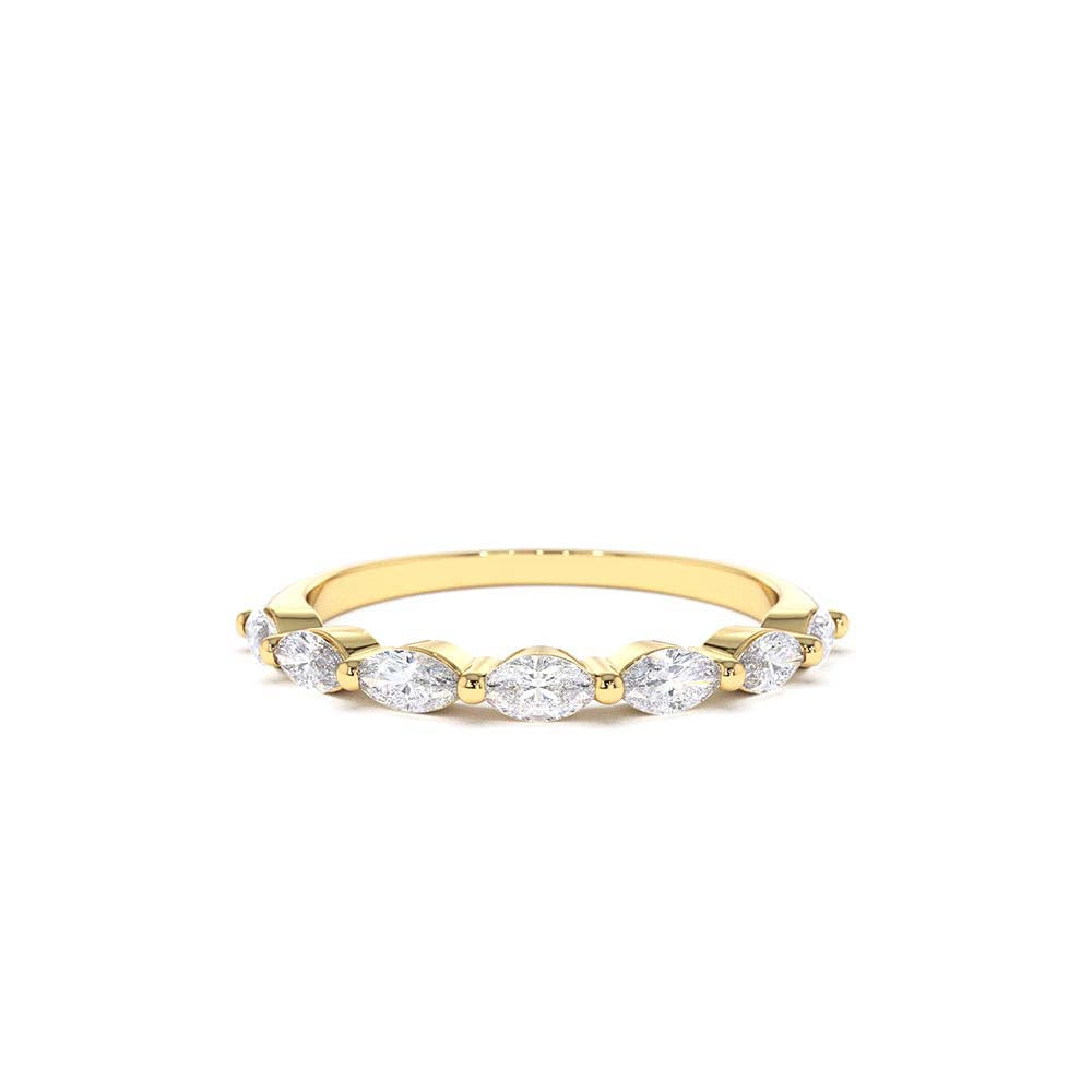 14K Marquise Cut Diamond Anniversary Band by Orlina Fine