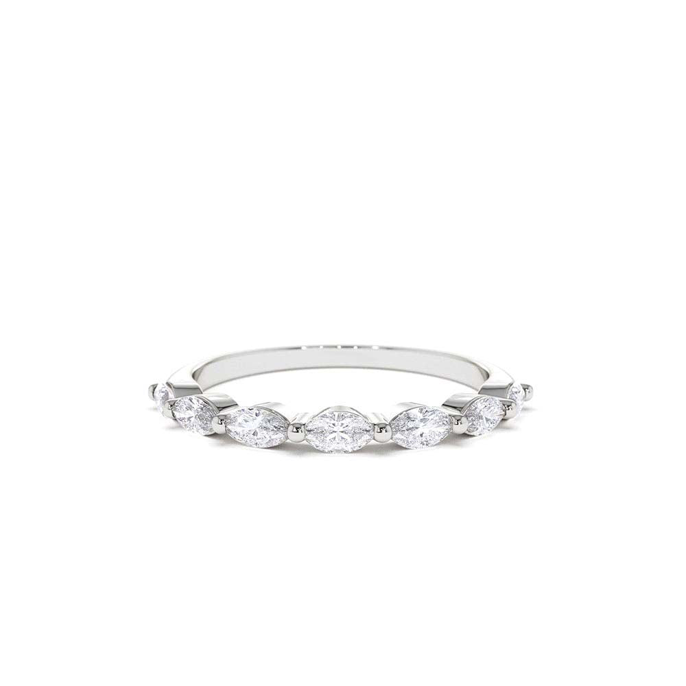 14K Marquise Cut Diamond Anniversary Band - view 3