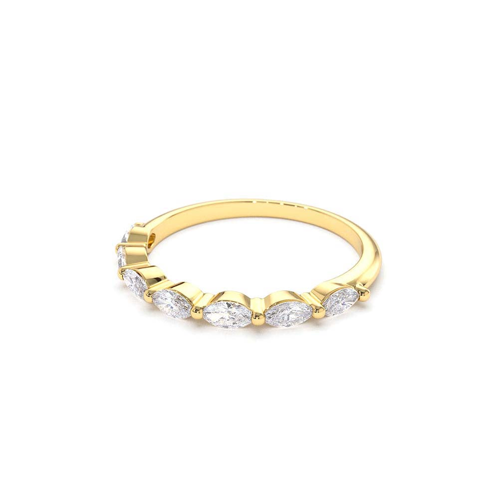 14K Marquise Cut Diamond Anniversary Band - view 4
