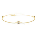 14K Gold 3 Stone 0.30ctw Diamond by The Yard Solitaire Bracelet by Orlina Fine