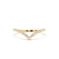14K Gold Diamond Chevron Ring by Orlina Fine