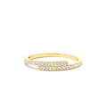 14K Cross Over Diamond Stackable Ring by Orlina Fine